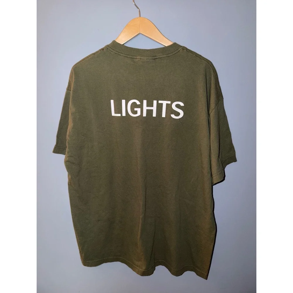 Vintage American Idol Crew T-Shirt‎ XL Olive Green Lights Production Tee AAA